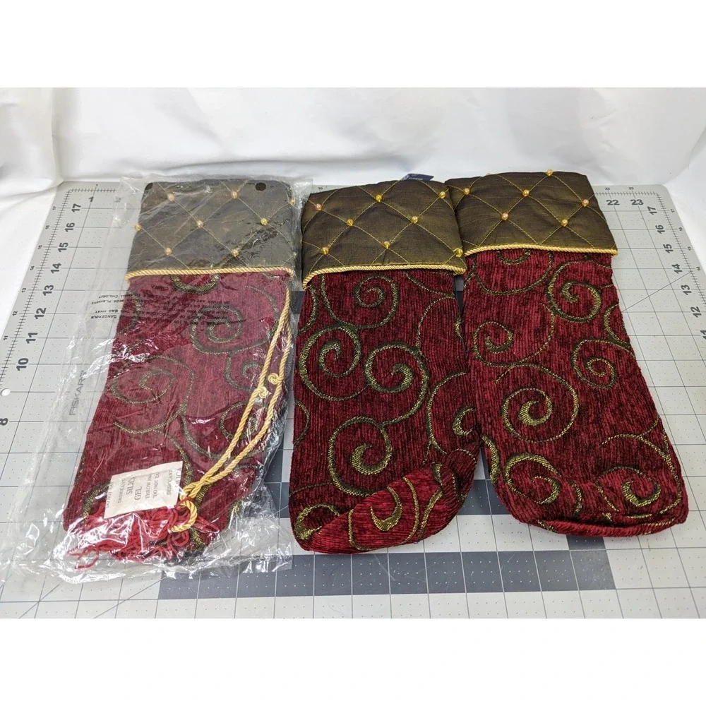 Dansk Roman Holiday Bottle‎ Holder Gift Bag 14 Inch Lot of 3